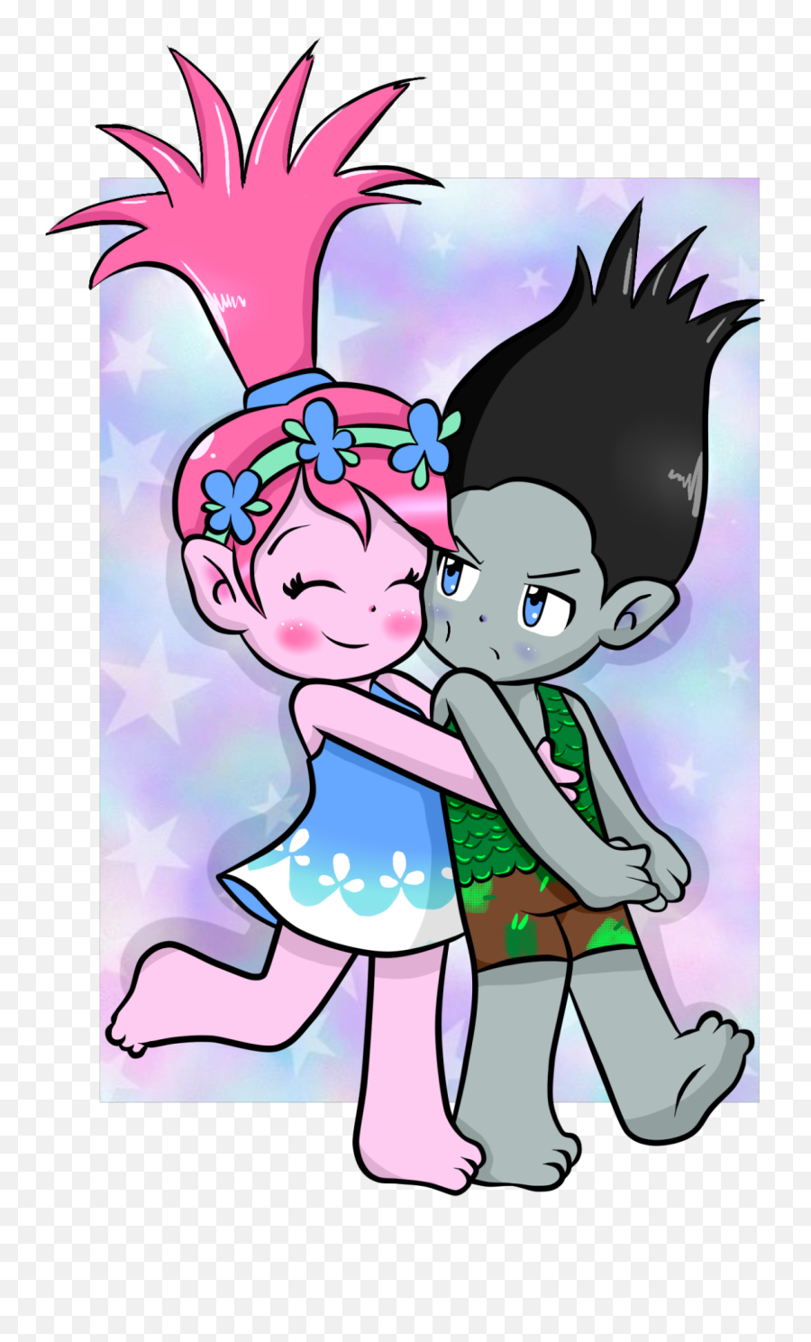 Trolls Poppy Y Ramon Anime - Trolls Poppy Y Ramon Love Png,Trolls Poppy Png