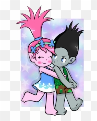 Trolls Poppy Y Ramon Anime - Trolls Poppy Y Ramon Love Png,Trolls Poppy Png
