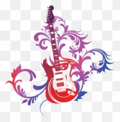 Free Guitar Vector Psd Graphic - Transparent Art Png