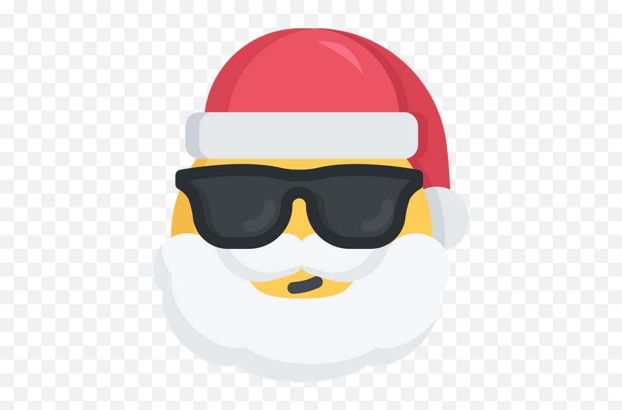 Sunglasses Free Icon Of Santa Emojis - Cool Santa Icon Png,Cool Glasses Png