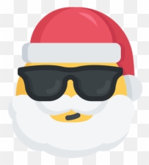 Sunglasses Free Icon Of Santa Emojis - Cool Santa Icon Png,Cool Glasses Png