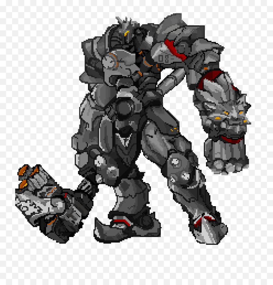 Download Reinhardt Overwatch Png Clip - Pixel Art Overwatch Reinhardt,Reinhardt Png