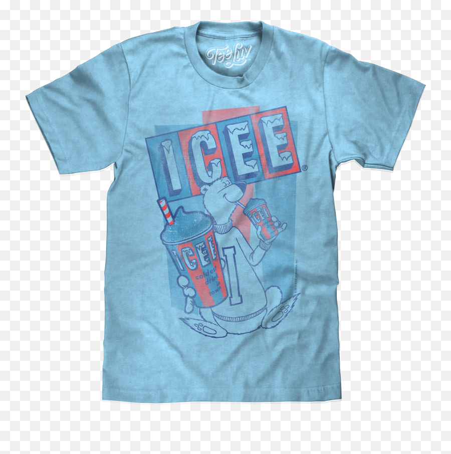 Icee Polar Bear Logo T - Shirt Blue Vintage Mountain Dew T Shirt Png,Bear Logo