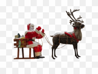 Santa Claus Deer Png Hd Transparent Background Image - Lifepng Transparent Santa Claus Reindeer,Deer Transparent Background