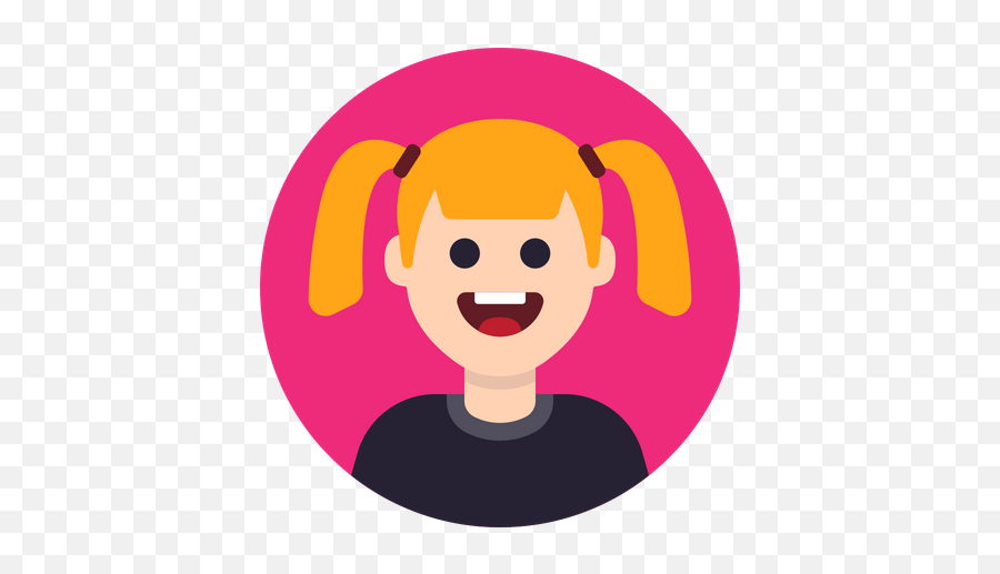 Girl - Womanavataremojihappypeoplekid Icon Of Flat Style Avatar Flat Design Person Icon Png,Girl Emoji Png