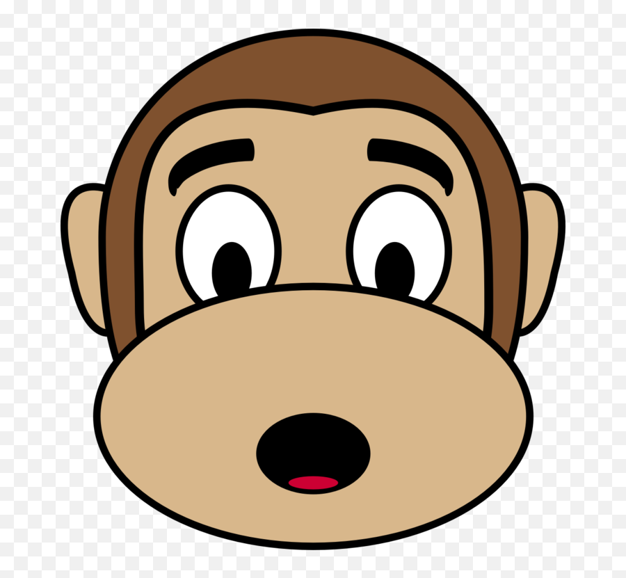 Surprised Emoji Png - Astonished Face Monkey Shocked Cabeza De Mono Dibujo,Surprised Emoji Png