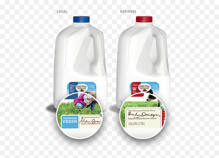 Organic Valley Local And National Milk - Plastic Bottle Plastic Bottle Png,Milk Bottle Png