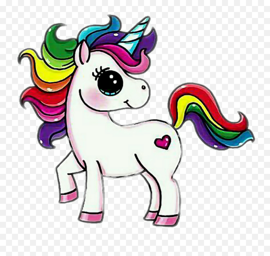 Download Mq Rainbow Rainbows Unicorn Horse - Cute Cartoon Cute Unicorn  Drawing Png,Cartoon Rainbow Png - free transparent png images 