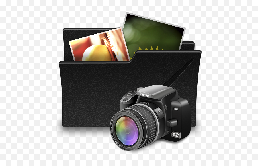 Folder Photo Icon - Black Folder Leather Icons Softiconscom Folder Icon Png,Photography Icon Png