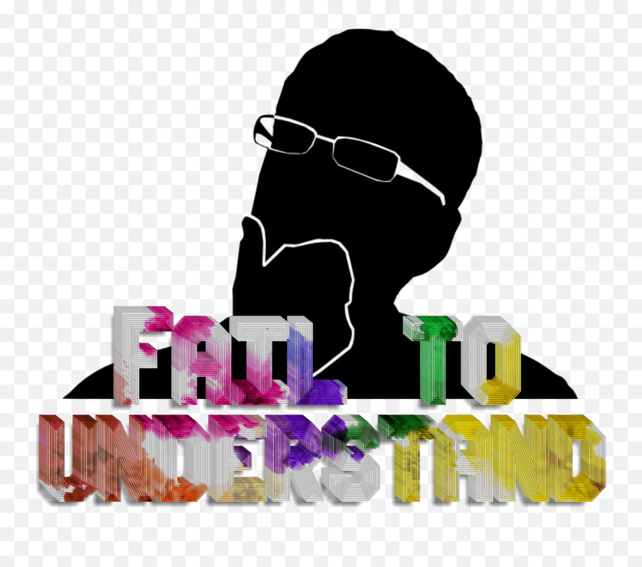 Fail To Understand Stylized Lettering Clipart Free Download - Stick Figure With Glasses Png,Fail Png
