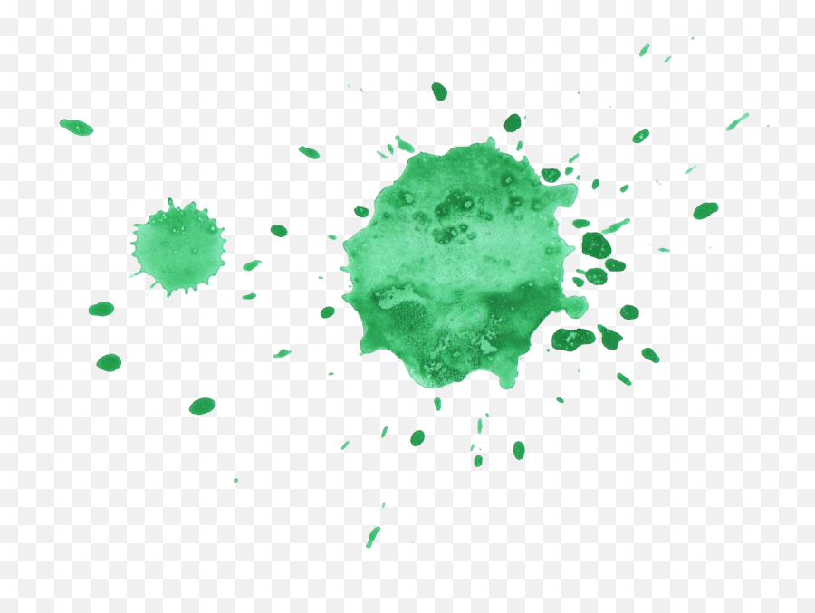 16 Green Watercolor Splatter - Dot Png,16 Png