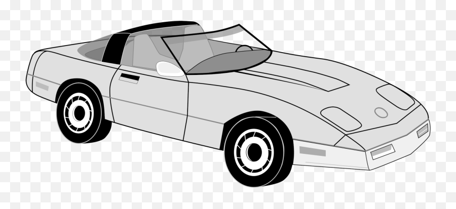 Automotive Exteriorcompact Carmonochrome Photography Png - Cartoon Corvette,Corvette Logo Vector
