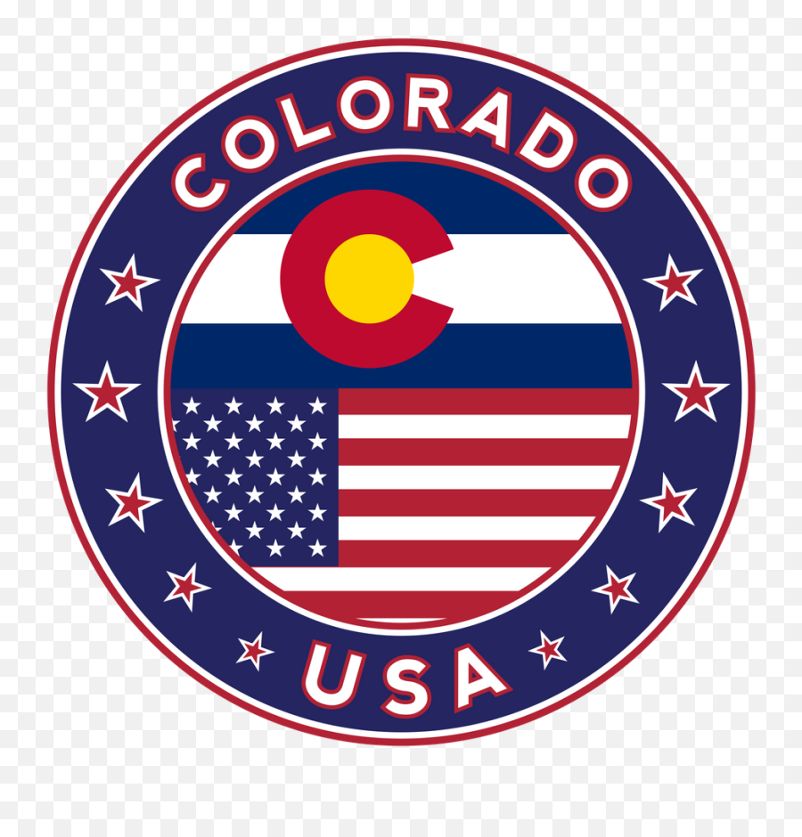 Colorado T - Shirt Colorado Sticker Circle American Png,American Flag Circle Png
