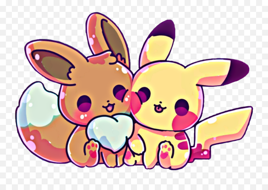 Cute Wallpaper Eevee Kawaii Pikachu Pokemon - Pokemon Eevee Kawaii Cute  Png,Eevee Transparent - free transparent png images 