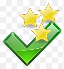 Starred Checkmark Multiple Stars - Language png