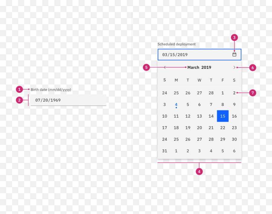 Date Picker U2013 Carbon Design System - Dot Png,Date Of Birth Icon