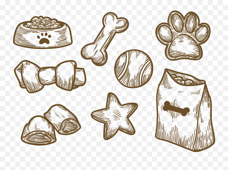 Dog Biscuit Icons Vector 154145 - Dog Snack Drawing Png,Pet Bowl Icon
