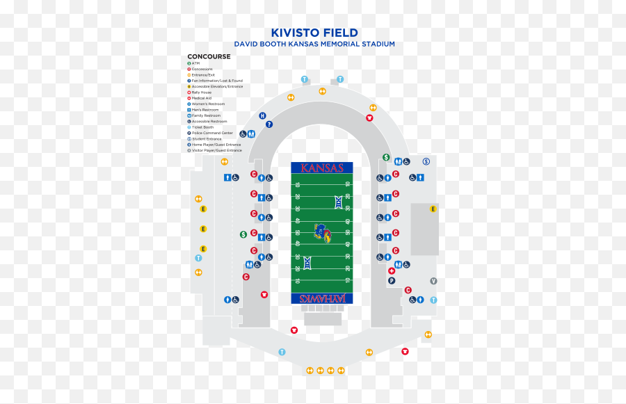 Kansas Jayhawks Official Athletics Site Football Fan Guide - Map Of Ku Football Stadium Seating Chart Png,Medical Tent Game Icon