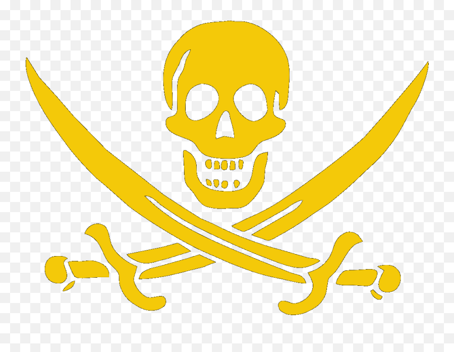 Pirates Of The Gold Coast Flag Svg Vector - White Pirate Flag Png,Piracy Icon