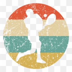 Tennis Vintage Retro Player Circle Icon Sticker For - For png