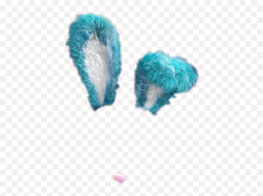 Bunny Blue Snapchat Filter Lense Turquoise Stickers Fre - Wool Png,Snapchat Filters Transparent