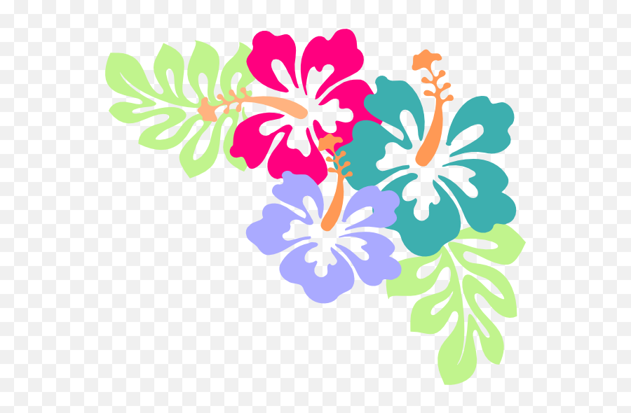 Hawaiian Flower Clip Art - Hawaiian Clipart Png,Hawaiian Flowers Png