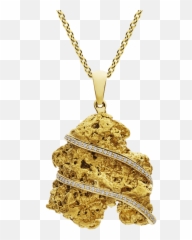 Diamond Nugget Pendant - Locket Png,Gold Nugget Png
