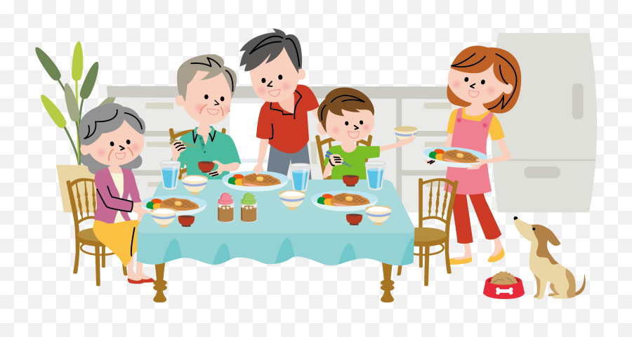 Family Dinner - Dinner With Family Clipart Png,Family Clipart Png