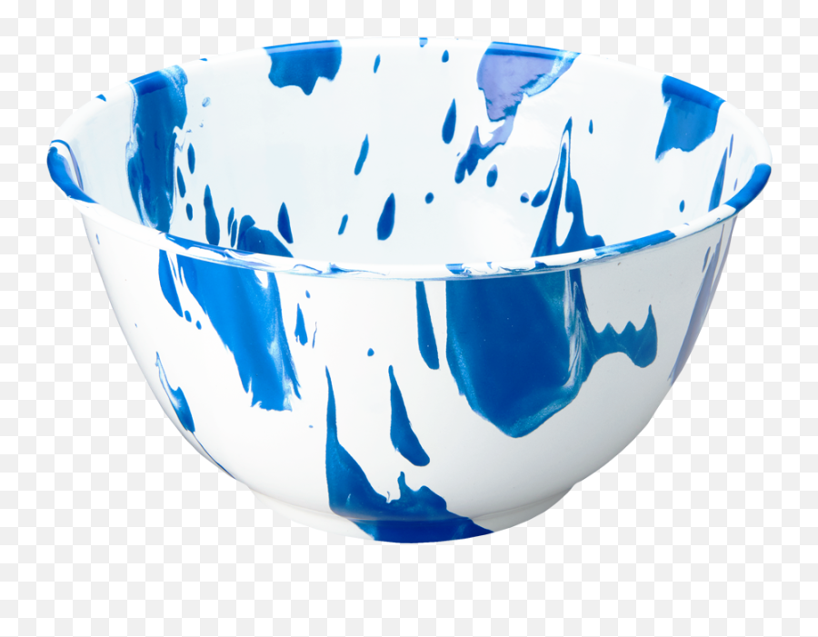 Blue U0026 White Slip Enamelware Salad Bowl - Ceramic Png,Salad Bowl Png