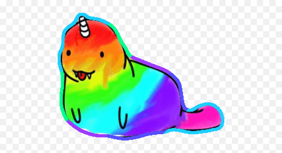 Clipart Lion Unicorn - Rainbow Walrus Png,Narwhal Png