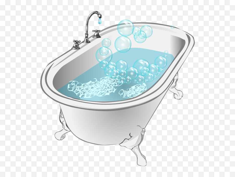 Bathtub Bubble Bath Clip Art - Bathtub Clipart Png,Bath Png