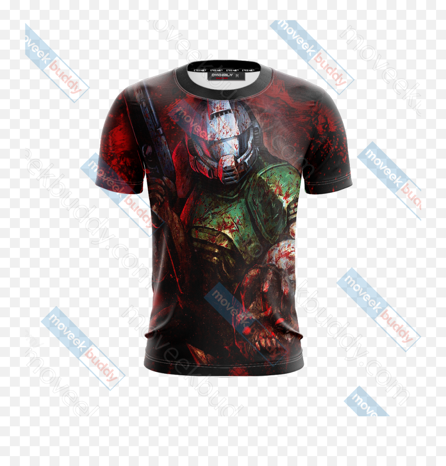 Doom - Doomguy Unisex 3d Tshirt Chun Li T Shirt Png,Doom Guy Png