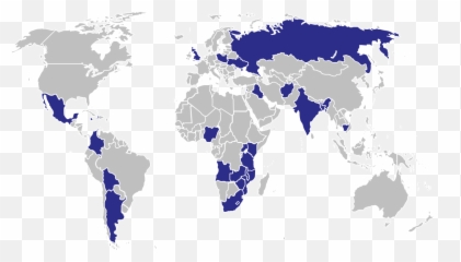 World Map Png - Developing Countries Icon