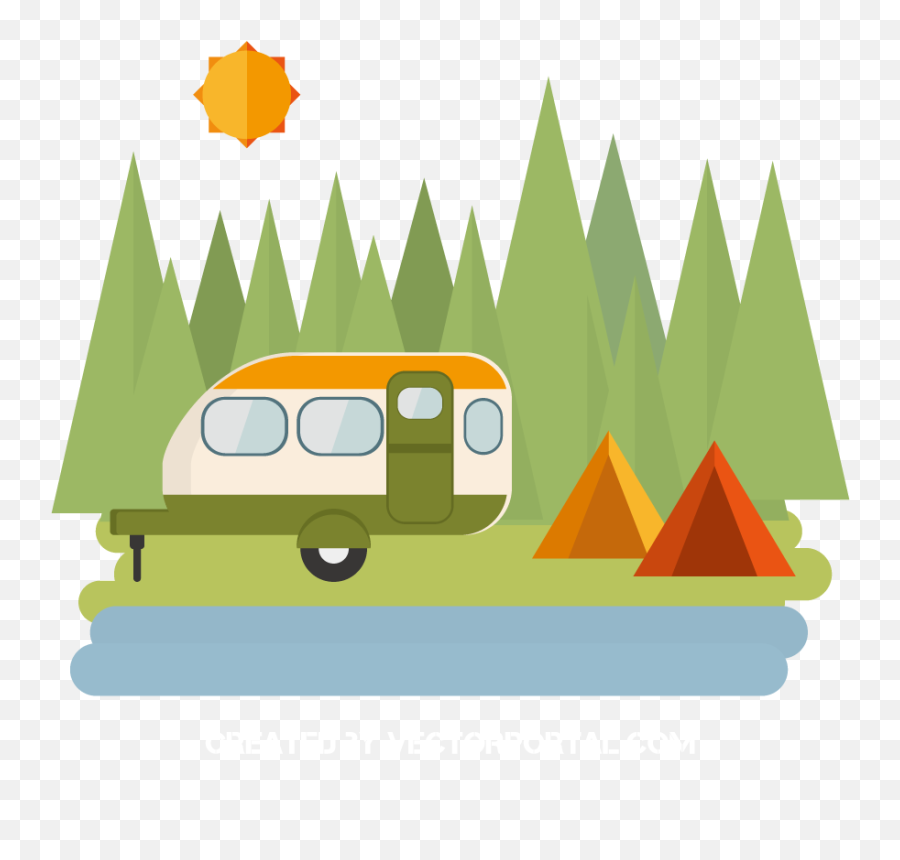 Camp Vector Camping Rv - Camping Png Transparent Cartoon Transparent Camping Clip Art,Camping Png