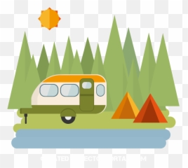 Camp Vector Camping Rv - Camping Png Transparent Cartoon Transparent Camping Clip Art,Camping Png