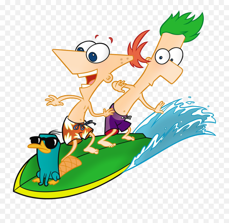 Render Phineasferb Y Perry - Phineas And Ferb Surfing Png,Phineas And Ferb Logo
