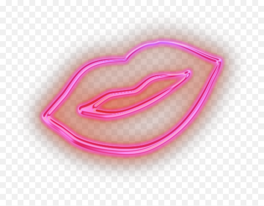 Lips Labios Neon Pink Rosa - Labios Neon Png,Labios Png