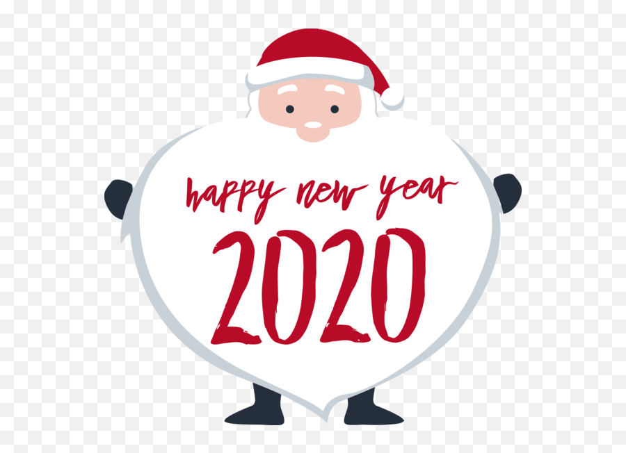 Santa Claus Font For Happy 2020 Day Hq - Happy New Year Santa Png,New Day Png