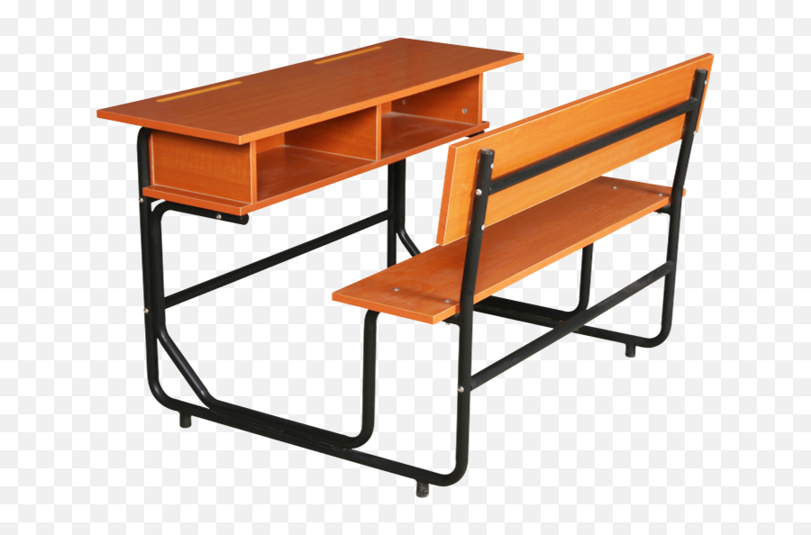 Download 2 Person Student Plastic School Desk And Chair - School Desk Image Png,School Chair Png