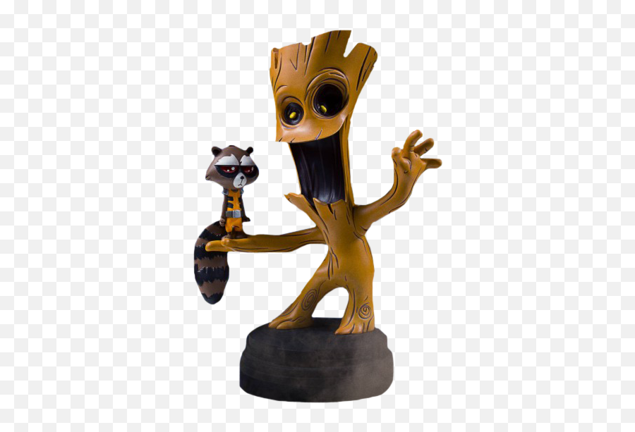 Guardians Of The Galaxy - Groot And Rocket Animated 4u201d Statue Rocket Raccoon Png,Groot Transparent