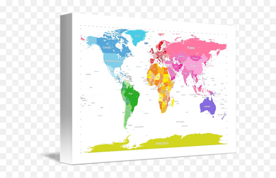 Continents World Map By Michael Tompsett - Biggest Public Companies Png,Continents Png