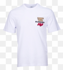 Burberry - Tshirt White Plain Png,Burberry Logo Png