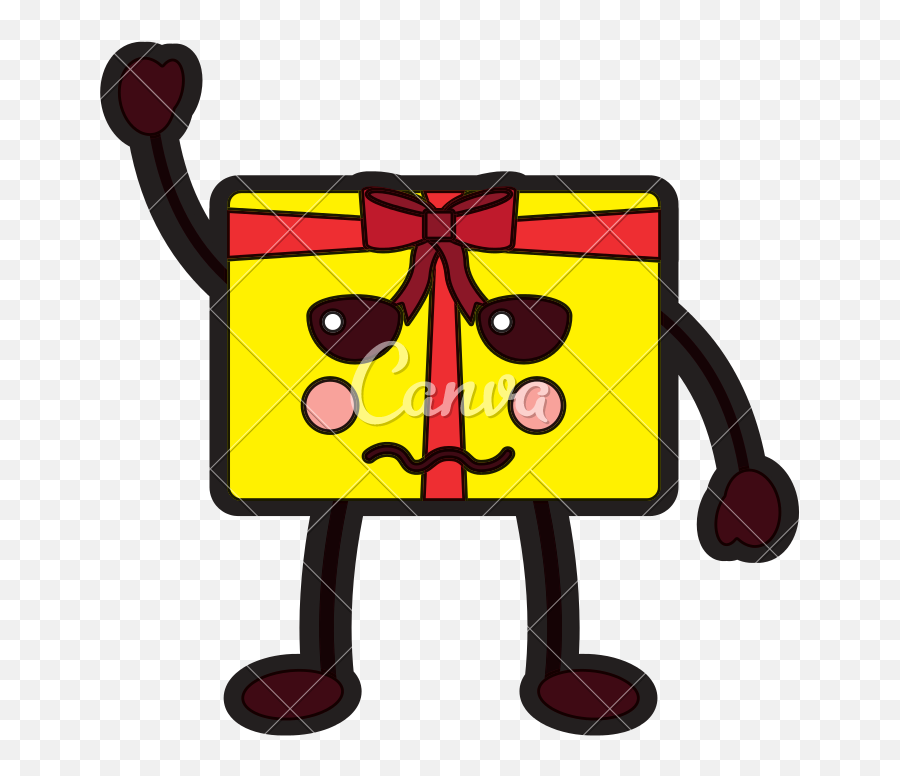 Gift Box Angry Side Eye Emoji Icon Image V - Icons By Canva Illustration Png,Eye Emoji Transparent