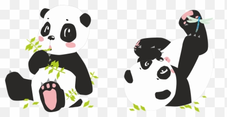 Kung Fu Panda Png - Panda Pandas Bear Dragonfly Bamboo Black Pandas Png,Kung Fu Panda Png