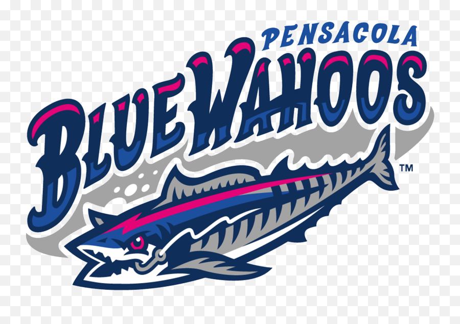 Pensacola Blue Wahoos Logo And Symbol Meaning History Png - Pensacola Blue Wahoos Logo,Flying Fish Logo