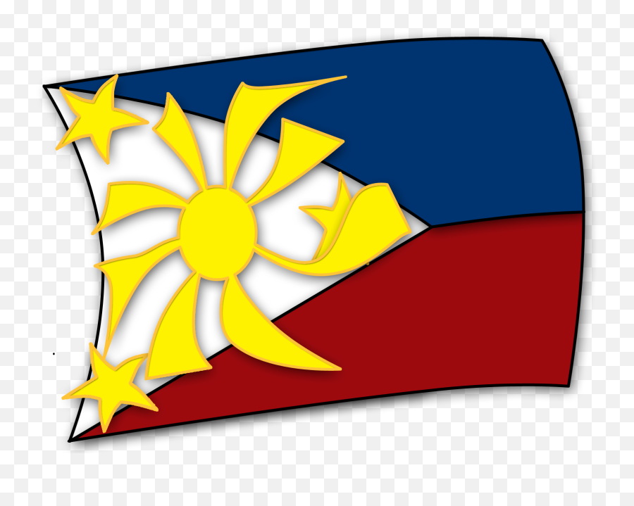 Philippine Flag Cartoon Drawing Free Image - Drawing Flag Of The Philippines Png,Philippine Flag Png