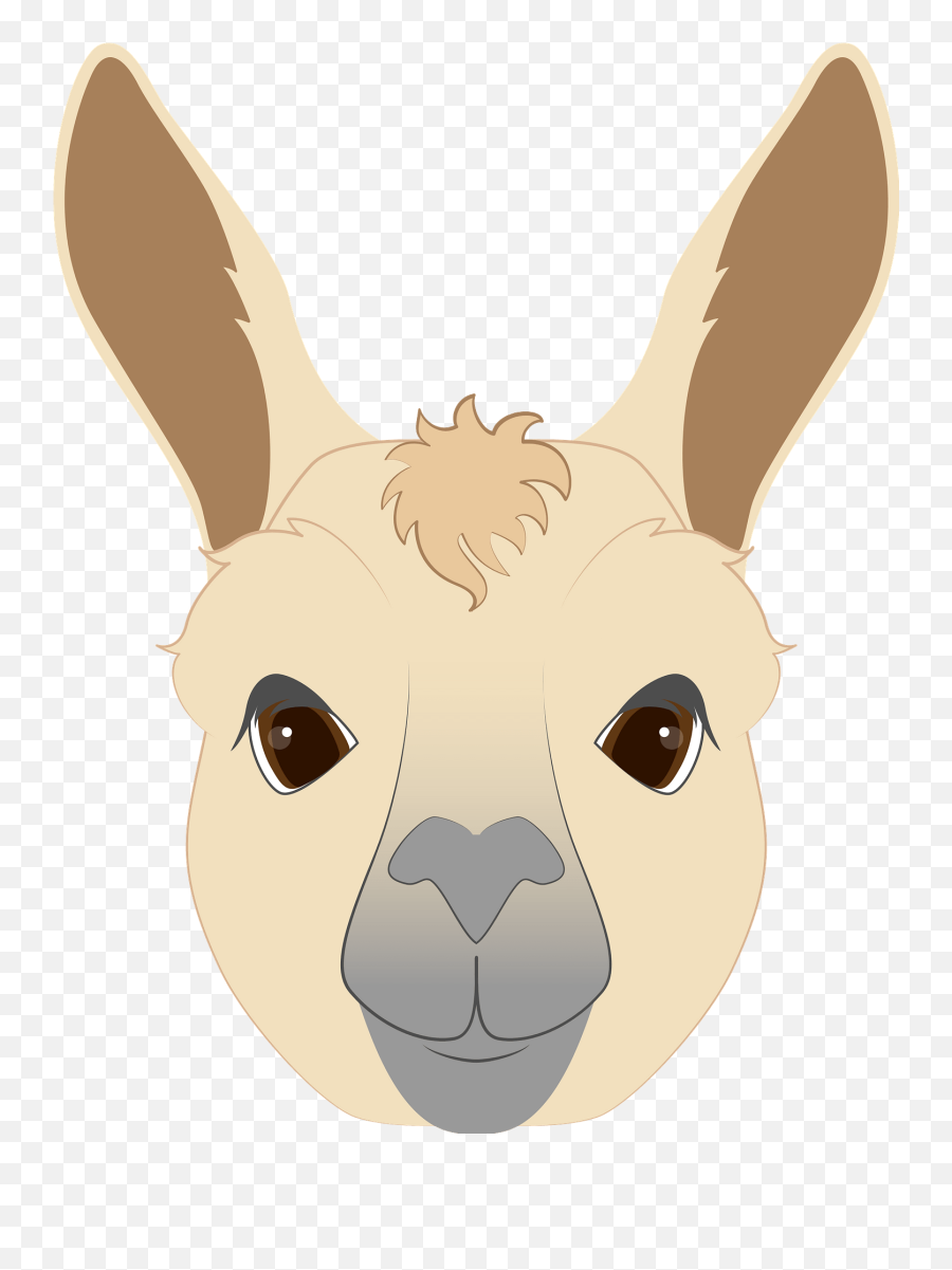 Llama Face Clipart - Transparent Llama Head Clipart Png,Llama Transparent