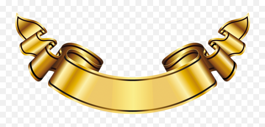 Large Gold Banner Clipart - Logo Gold Ribbon Png,Gold Banner Png