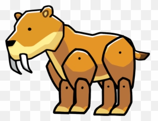 Scribblenauts Saber Toothed Tiger Transparent Png - Stickpng Saber Tooth Tiger Cartoon,Saber Png