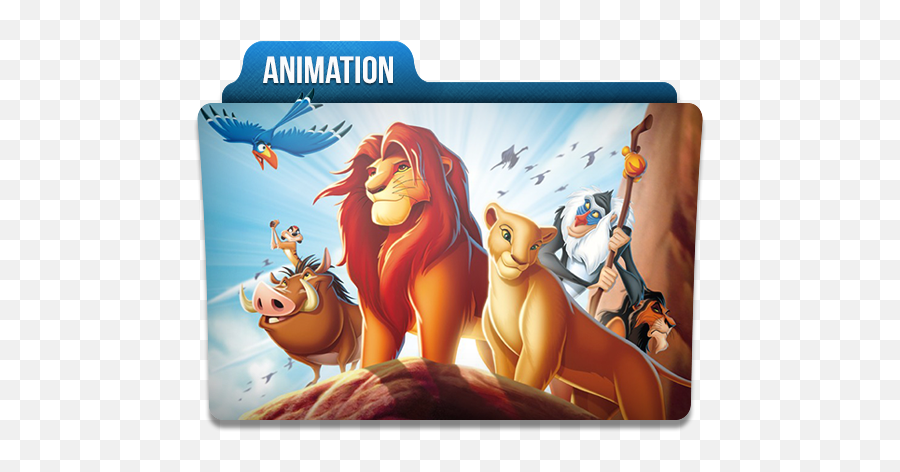Download Animation Folder Icon Png - Lion King Cartoon Simba Animation Folder,Folder Icon Download